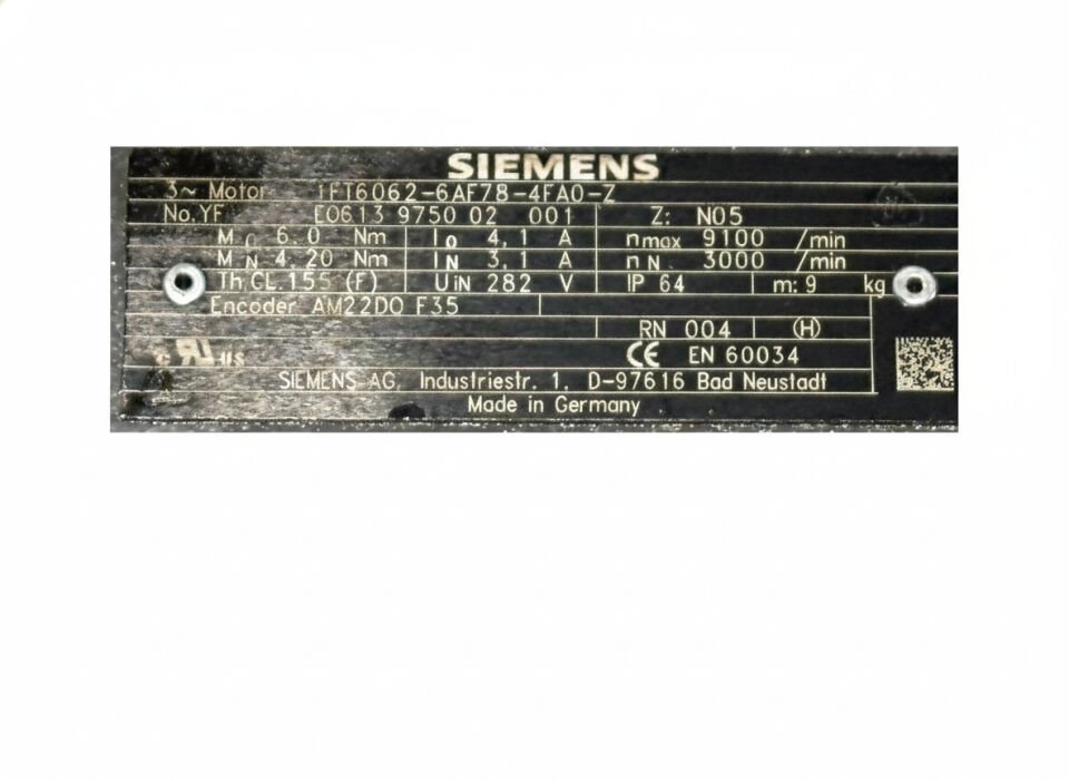 1FT6062-6AF78-4FA0 Z N05